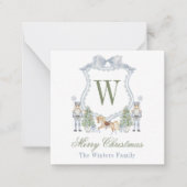 Initial Nutcracker-Wappen-Geschenk für die Aquarel Mitteilungskarte (Vorderseite)