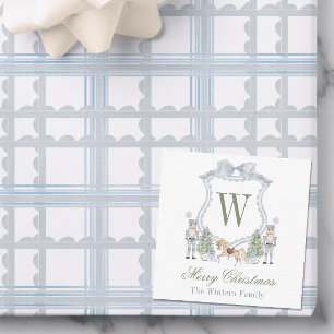 Initial Nutcracker-Wappen-Geschenk für die Aquarel Mitteilungskarte