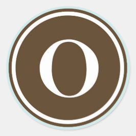 Initial-O-Monogramm-Siegel-Gastgeschenk Runder Aufkleber