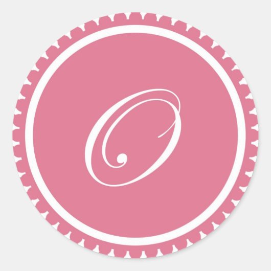 Initial-O-Prinzessin-Siegel-Gastgeschenk Runder Aufkleber (Vorderseite)