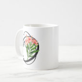 Initial O, Vintag Oleander Coffee Tasse (Vorderseite Links)