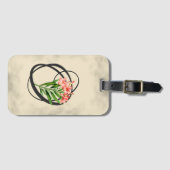 Initial O, Vintag Oleander Gepäckanhänger (Vorderseite (Horizontal))