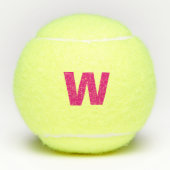 Initial oder Monogramm in Hot Pink - Personalisier Tennisbälle (Vorderseite)