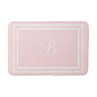Initial oder Name Rosa Badematte