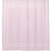 Initial oder Name Rosa Duschvorhang (Vorderseite)