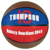 Initial- oder Zahlenteam für Monogramm rot Basketball (Vorderseite)