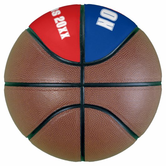 Initial- oder Zahlenteam für Monogramm rot Basketball (Rechts)
