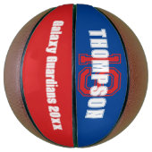 Initial- oder Zahlenteam für Monogramm rot Basketball (Vertikal)