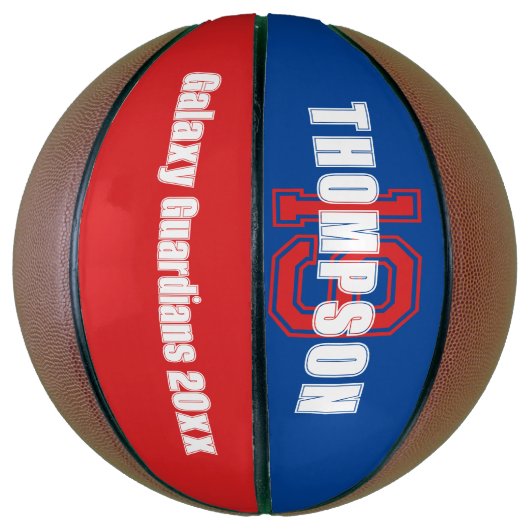 Initial- oder Zahlenteam für Monogramm rot Basketball (Vertikal)