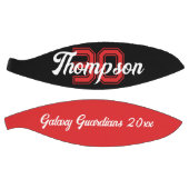 Initial- oder Zahlenteam für Monogramm schwarz rot Basketball (Panele)