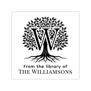 Initial Over Tree of Life Library Name #2B2 Permastempel