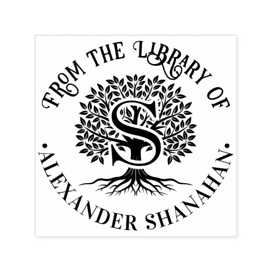 Initial Over Tree of Life Library Name #2BP Permastempel (Design)