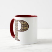 Initial-P-Elegant Tasse (Vorderseite Links)