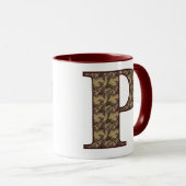 Initial-P-Elegant Tasse (VorderseiteRechts)
