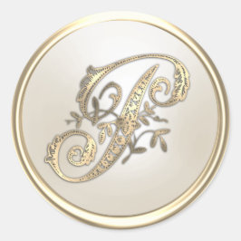 Initial P Runder Aufkleber