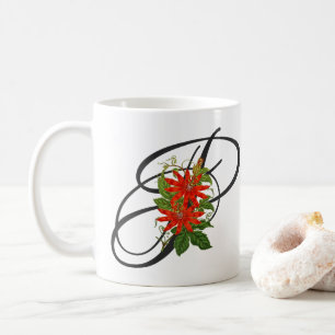 Initial P, Vintag Passion Blume Kaffeepause Tasse