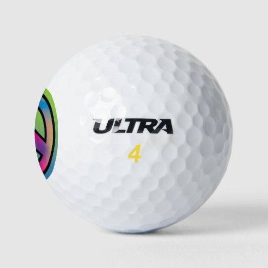 Initial "Peace Sign Custom Golfball (Logo)