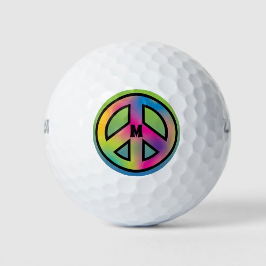 Initial "Peace Sign Custom Golfball (Vorderseite)