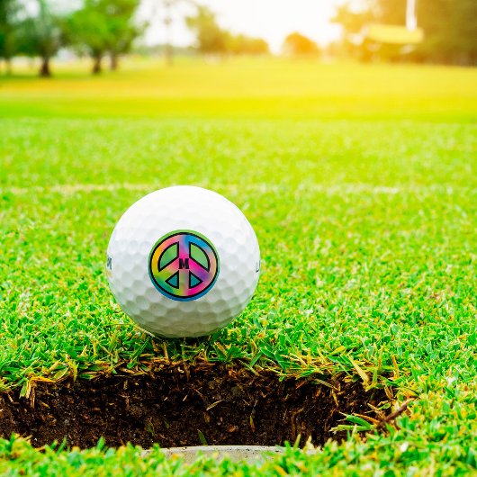 Initial "Peace Sign Custom Golfball
