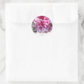 *~* Initial - Peony Floral Painting Round AR1 Runder Aufkleber (Tasche)