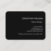 Initial Personalisiert Elegant Black Monogram Visitenkarte (Rückseite)