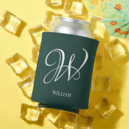 Initial Personalisiert Elegant Emerald Monogram Dosenkühler