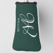 Initial Personalisiert Elegant Emerald Monogram Golf Headcover (Rotieren 90)