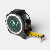 Initial Personalisiert Elegant Emerald Monogram Maßband (Winkel)