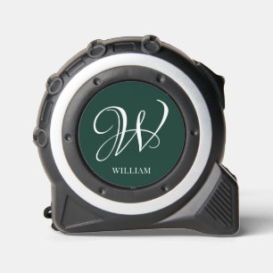 Initial Personalisiert Elegant Emerald Monogram Maßband
