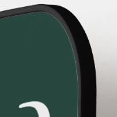 Initial Personalisiert Elegant Emerald Monogram Pickleball Schläger (Linke Seite)