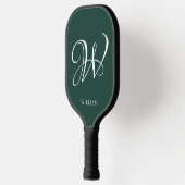 Initial Personalisiert Elegant Emerald Monogram Pickleball Schläger (Links)