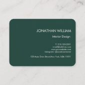 Initial Personalisiert Elegant Emerald Monogram Visitenkarte (Rückseite)