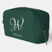 Initial Personalisiert Elegant Emerald Monogram Waschbeutel (Rechte Ecke)