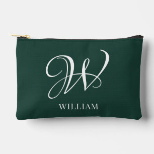 Initial Personalisiert Elegant Emerald Monogram Zubehörtasche