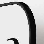 Initial Personalisiert elegant Weißes Monogramm Pickleball Schläger (Linke Seite)