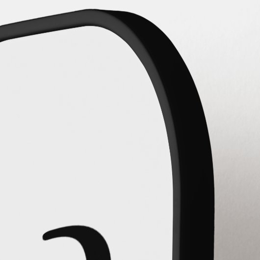 Initial Personalisiert elegant Weißes Monogramm Pickleball Schläger (Linke Seite)