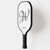 Initial Personalisiert elegant Weißes Monogramm Pickleball Schläger (Links)