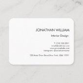 Initial Personalisiert elegant Weißes Monogramm Visitenkarte (Rückseite)