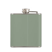 Initial Personalisierte Elegant Sage Green Monogra Flachmann (Rückseite)