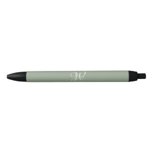 Initial Personalisierte Elegant Sage Green Monogra Kugelschreiber
