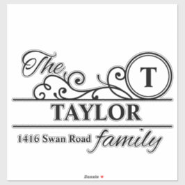 Initial Personalisierte Mailbox-Aufkleber für die  Aufkleber