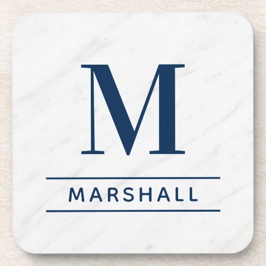 Initial Personalisierte Monogramm der klassischen  Getränkeuntersetzer (Vorderseite)