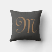 Initial Personalisierte Monogramm Kissen (Rückseite)