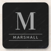 Initial Personalisiertes Monogramm für das klassis Getränkeuntersetzer (Vorderseite)