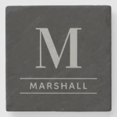 Initial Personalisiertes Monogramm für das klassis Steinuntersetzer (Vorderseite)