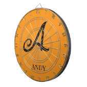 Initial Personalized Elegant Monogram Dartscheibe (Vorderseite rechts)
