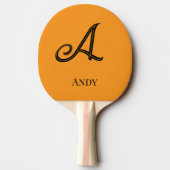 Initial Personalized Elegant Monogram Tischtennis Schläger (Rückseite)