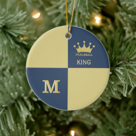 Initial Pickleball Typ King Monogram Keramik Ornament