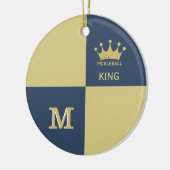 Initial Pickleball Typ King Monogram Keramik Ornament (Links)