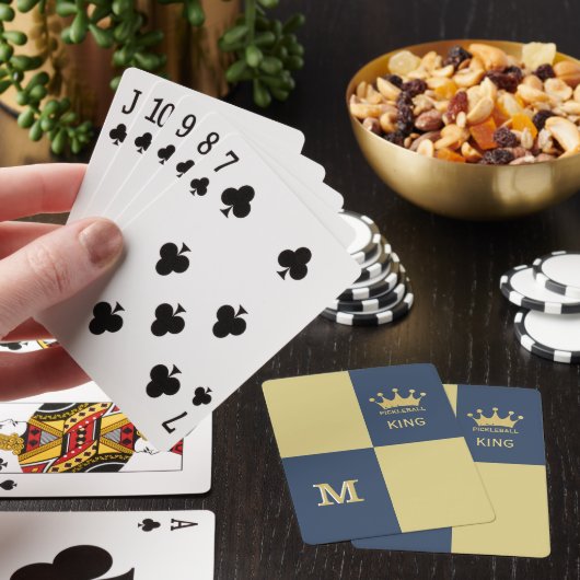 Initial Pickleball Typ King Monogram Spielkarten (In Situ)